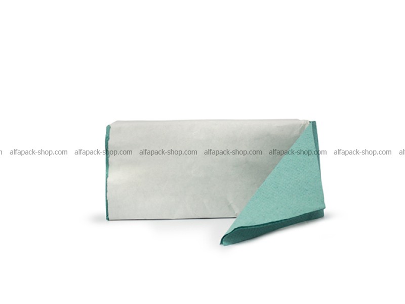 Полотенце бумажное V-сложения зеленое